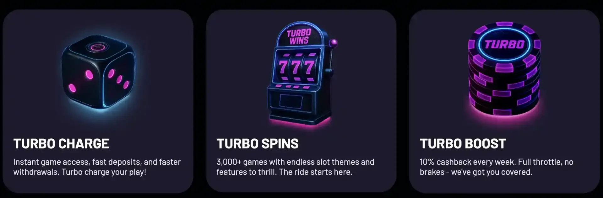 Avantages TurboWins Casino